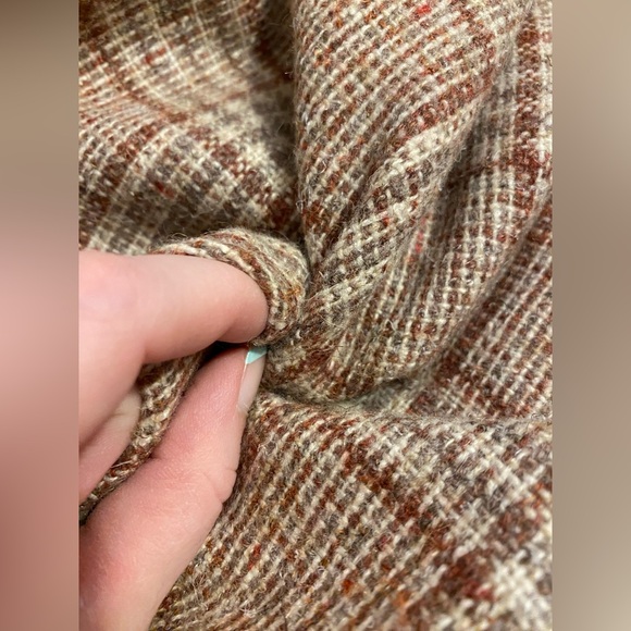 OG Willow 🌸 Vintage 70s Plaid A-Line Midi Skirt - Picture 3 of 5